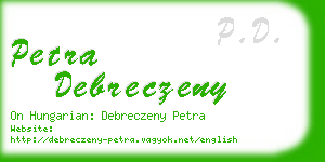 petra debreczeny business card